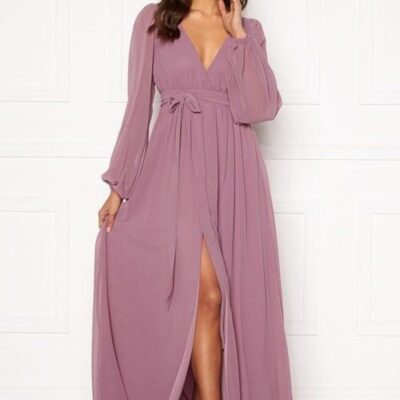 H T Goddiva Morsiusneitojen Mekot | Long Sleeve Chiffon Dress