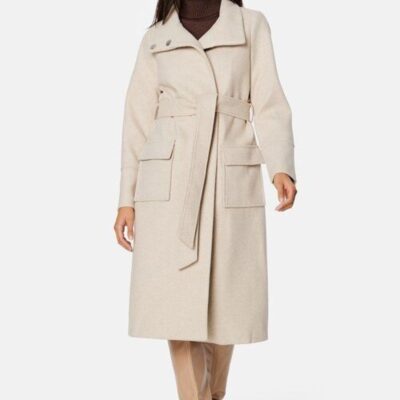 Takit FOREVER NEW  | Perry Funnel Neck Wrap Coat